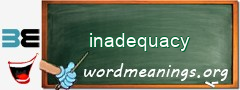 WordMeaning blackboard for inadequacy